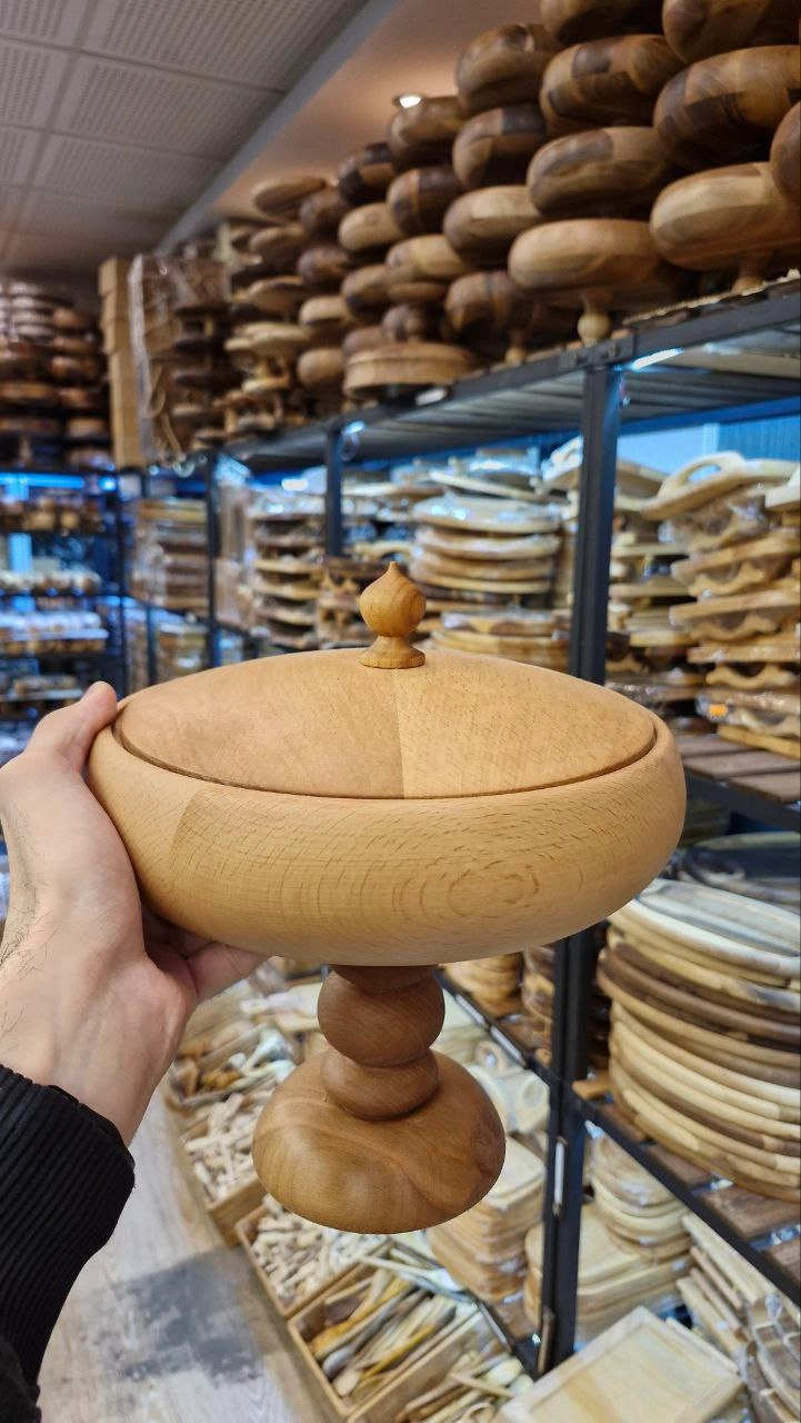 شکلات خوری چوبی پایه دار ۲۵سانتی چوب راش