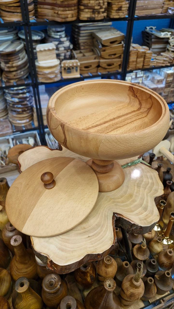 شکلات خوری چوبی پایه دار ۲۵سانتی چوب راش
